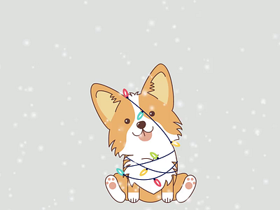 Merry Christmas and Happy New Year affter effects animation corgi design dribbble grace icon illustration logo ui uidesign vector