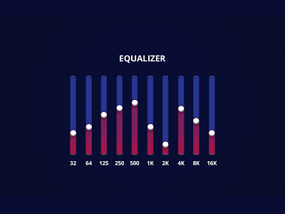 Graphic Equalizer app dark design gradient graph interface minimal mobile music navigation slider ui