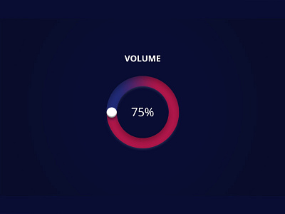 Volume Control Knob app dark design gradient graph interface minimal mobile music navigation slider ui