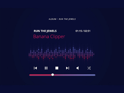Music Visualizer app dark design gradient graph interface minimal mobile music navigation slider ui