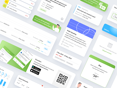 Exceeders Marketplace cards design system e commerce feed marketplace notifications pricing product design products progress styleguide task management