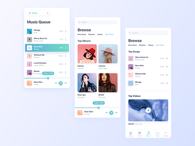 Apple Music Player Redesign albums apple redesign browse cards cieden ciedenweeklyui mobile mobile app design music music app music player music player ui play player songs weekly challenge weekly ui weeklyui