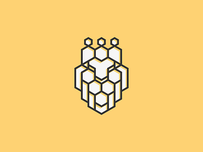 Lion King animal crown design flat inspiration king line lion logo loyal minimal simple