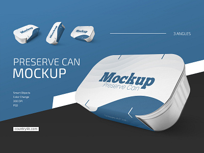 Preserve Can Mockup Set box can container fast food fish food label meal mockup preserve product tuna