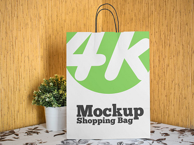 Free Shopping Bag v02 PSD MockUp in 4k bag branding clothing fashion flower free freebie interior mockup paper shop shopping bag