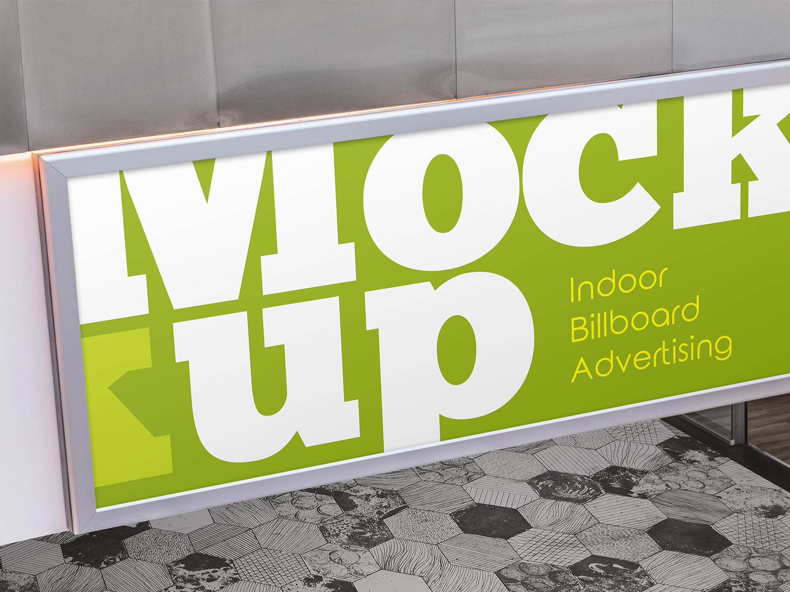 Download Free Indoor Billboard Advertising Psd Mockup In 4k By Country4k On Dribbble PSD Mockup Templates