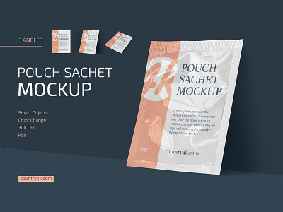Pouch Sachet Mockup Set coffee foil medical mockup mockups pouch sachet product salt spice sugar wet wipe wrap