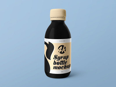Free Syrup Medical Bottle MockUp PSD in 4k