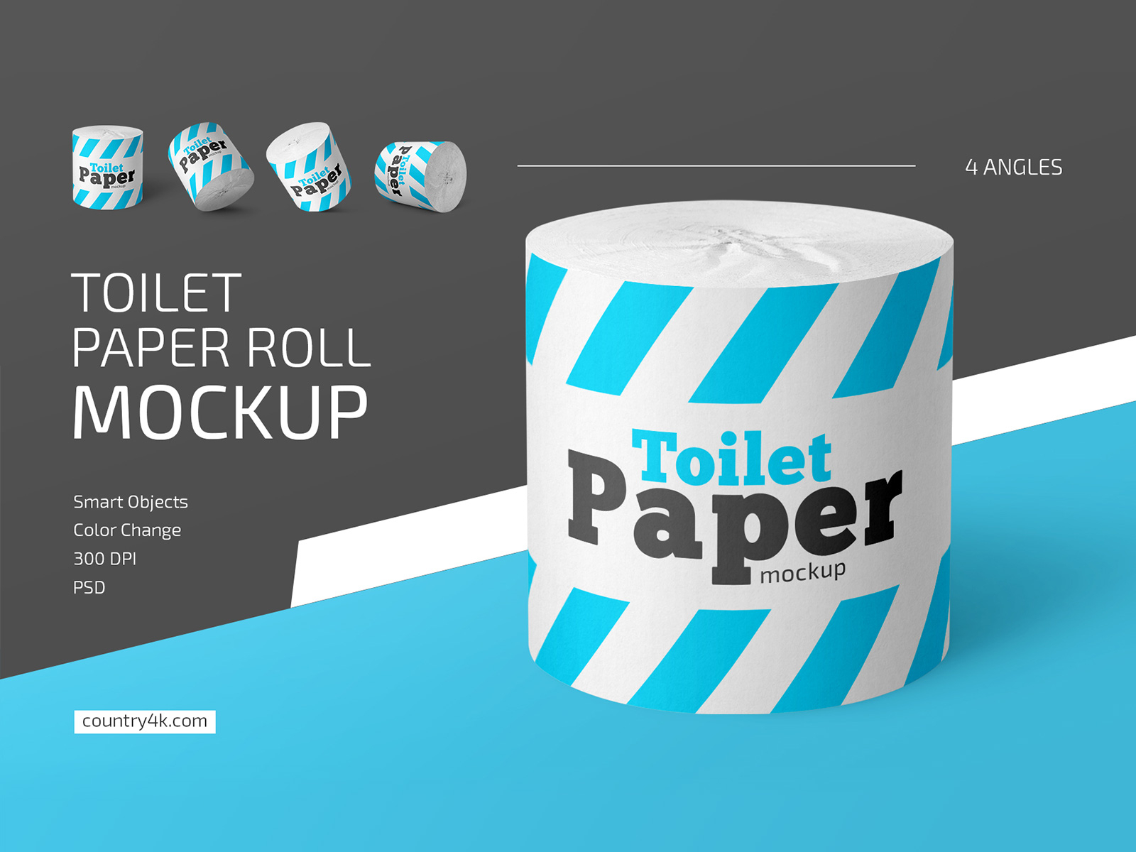Download Toilet Paper Roll Mockup Set by Country4k on Dribbble