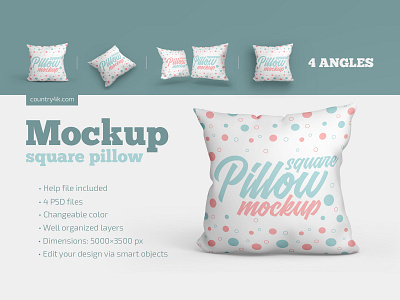 Square Pillow Mockup Set