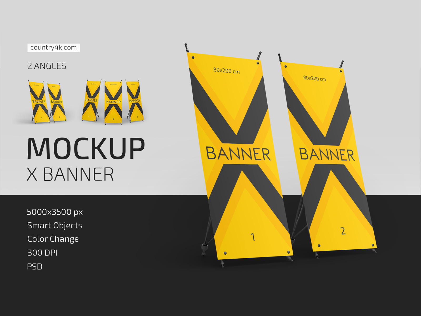 X Banner Mockup Set by Country4k on Dribbble