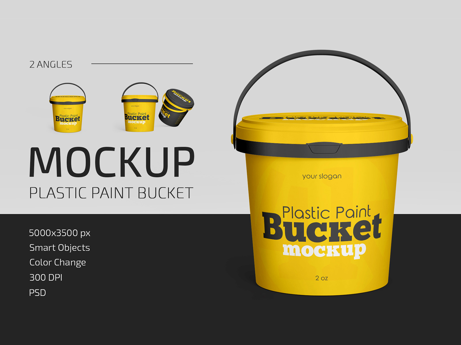 Plastic Paint Bucket Mockup Set by Country4k on Dribbble