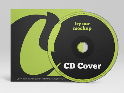 Free CD Cover Mockup cardboard case cd computer cover disc dvd free freebie mockup office technology