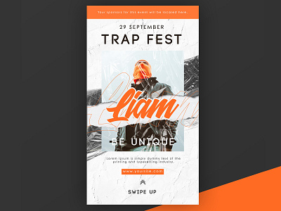 Free Trap Festival Instagram Story PSD Template