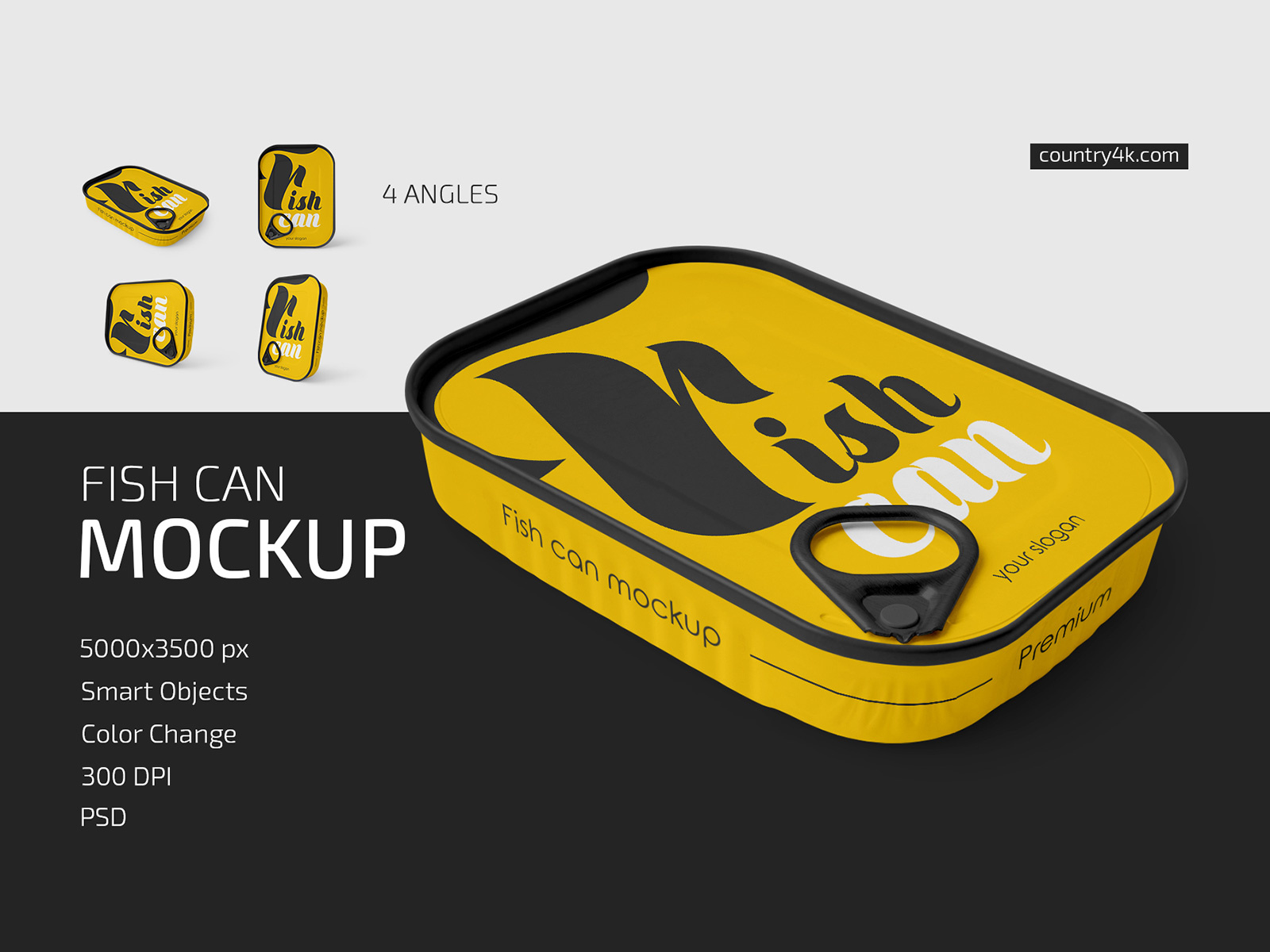 Download Fish Can Mockup Set By Country4k On Dribbble Yellowimages Mockups