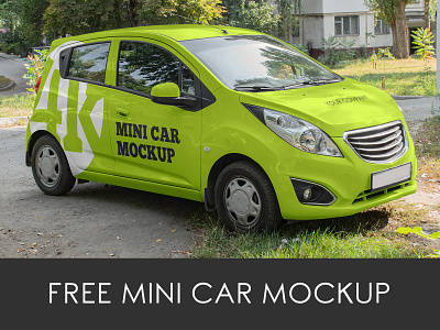 3 Free Mini Car Mockups advertising branding car delivery free freebie logo mockup mockups outdoor transport vehicle