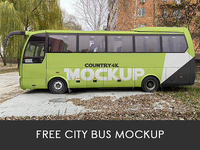 Free City Bus Mockup