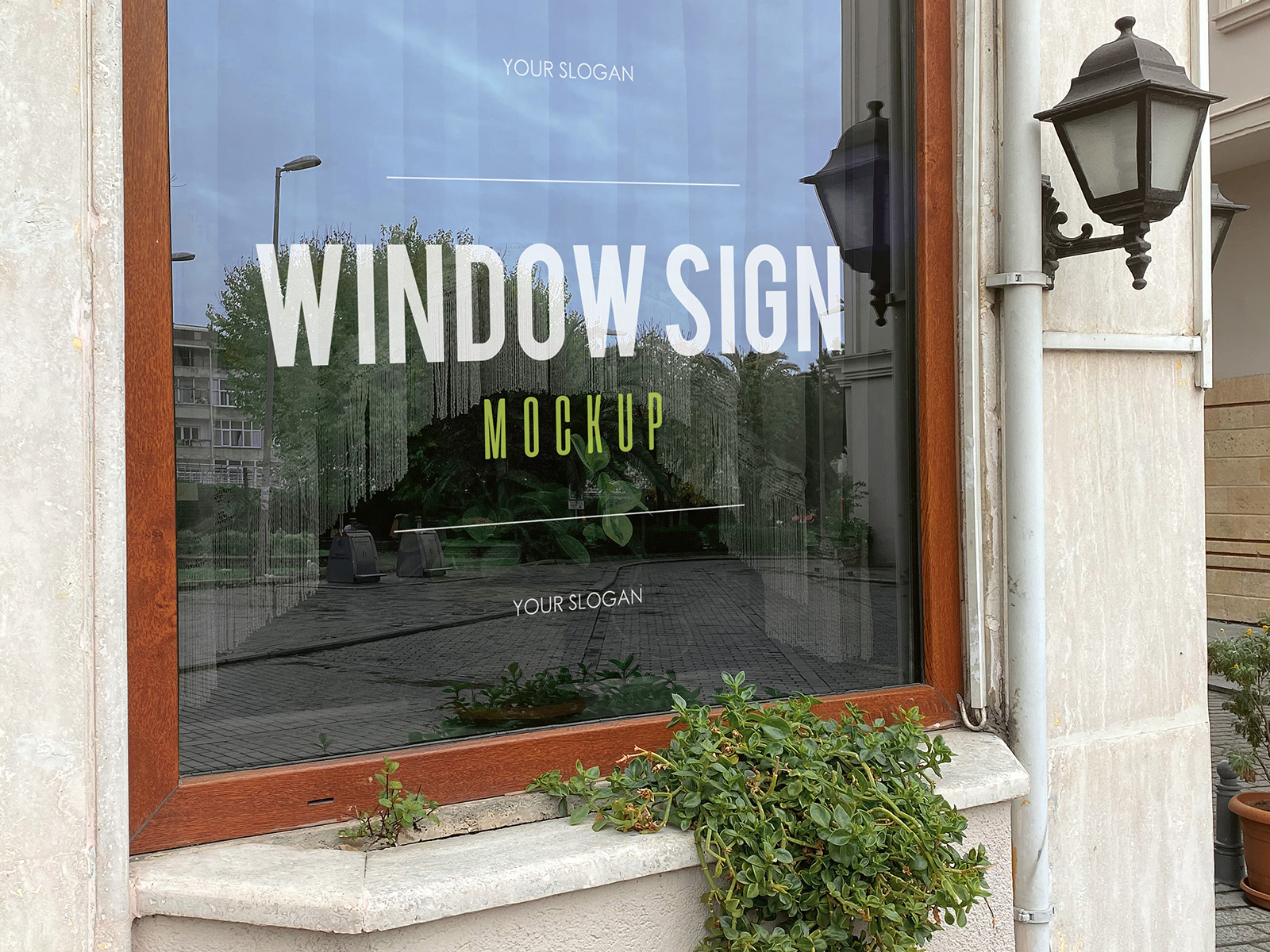 2 Free Window Sign Mockup in a Restaurant Mockups by Country4k on Dribbble