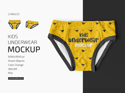 Free Kids Underwear Mockup PSD Template » CSS Author