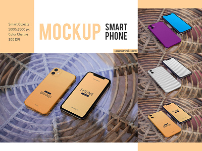 iPhone Mockup Set app application device display iphone mobile mockup mockups screen smartphone technology web