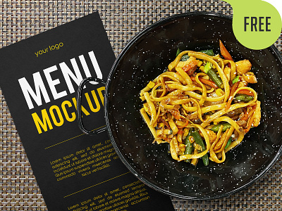 Free Restaurant Menu Concept Mockup