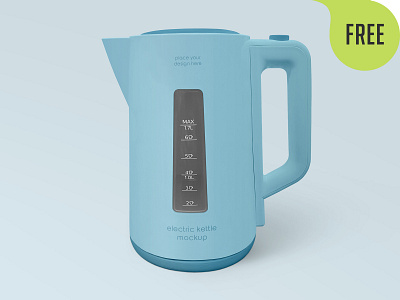 Free Electric Kettle Mockup