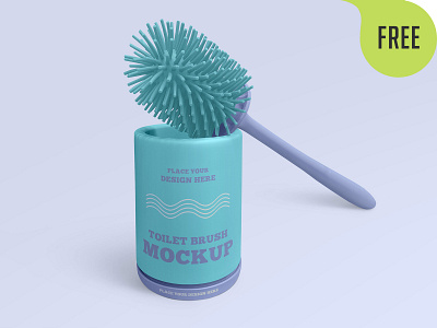 2 Free Toilet Brush Mockups