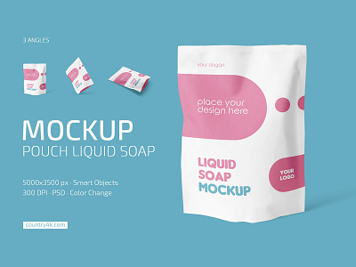 Pouch Liquid Soap Mockup Set mockups