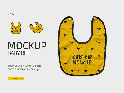 Baby Bib Mockup Set