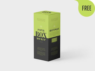 Free Long Rectangle Box Packaging Mockup