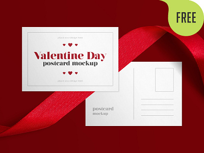 Free Valentine’s Day Postcard Mockup free freebie mockup mothers day picture womens day