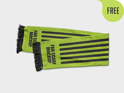 Free Fan Scarf Mockup free mockup template