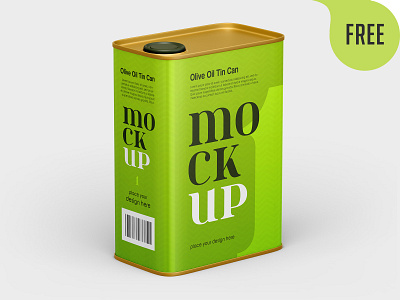Free Olive Oil Tin Can Mockup Set can extra virgin free free mockup freebie metallic mockup mockups olive oil package packaging rectangular steel tin can