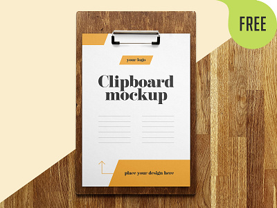 Free Clipboard Menu Mockup