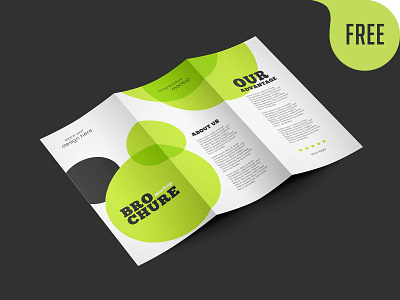 Free Trifold Brochure Mockup free free mockup freebie mockup trifold