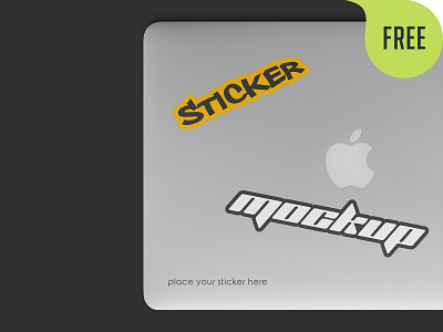 Free Laptop Sticker Mockup free mockup freebie