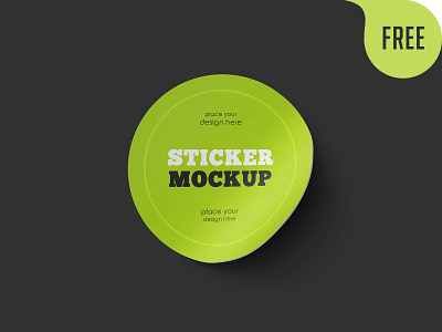 Sticker – Free Mockup PSD free free mockup freebie sticky