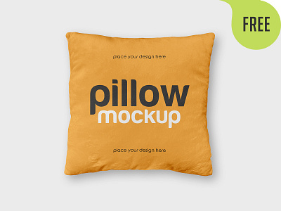 Free Pillow Mockup fashion free freebie interior logo mockup pillow template