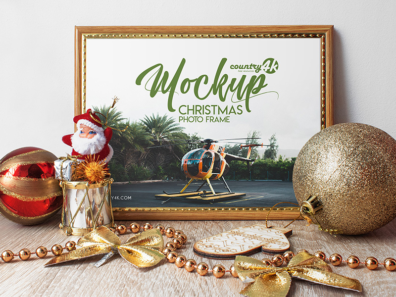 Download Free Christmas Photo Frame Mockup In 4k By Country4k On Dribbble