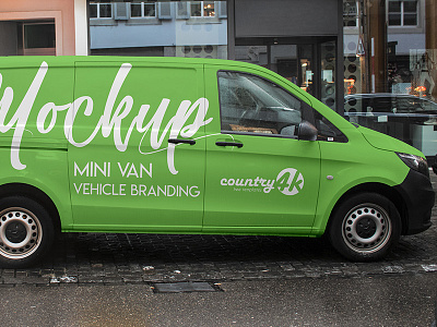 Download Free Mini Van Vehicle Branding Mockup In 4k By Country4k On Dribbble