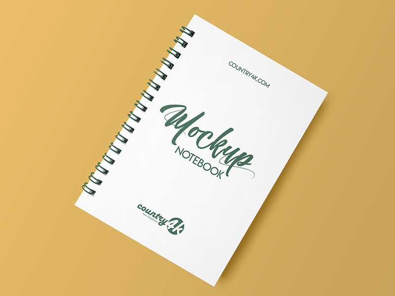Download Free Spiral Notebook MockUp in 4k by Country4k | Dribbble ... PSD Mockup Templates