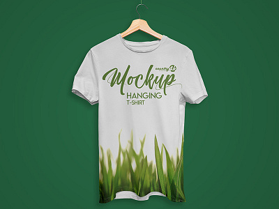 Free Hanging T-Shirt PSD MockUp in 4k clothing fashion female free hanger male mockup mockups product psd t shirt unisex