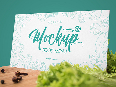 Free Food Menu PSD MockUp in 4k food food menu free kitchen menu mockup mockups product psd recipe salad seasoning