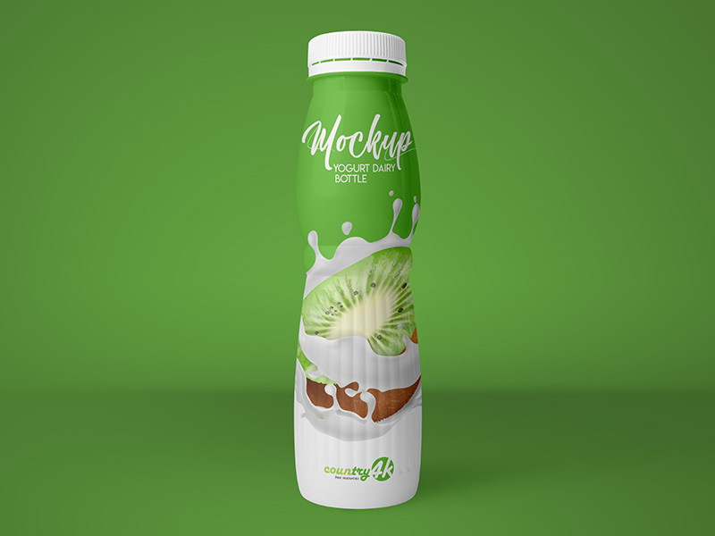 Download Free Yogurt Dairy Bottle Psd Mockup In 4k By Country4k On Dribbble