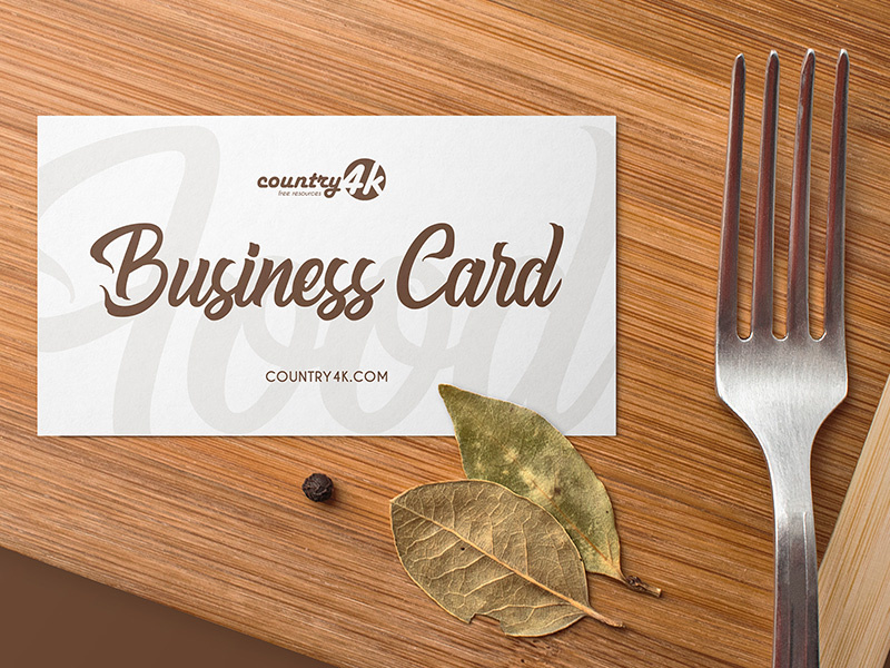 Free Food Business Card PSD MockUp in 4k by Country4k on Dribbble