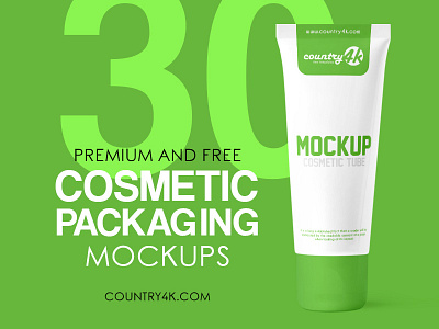 30 Premium and Free Cosmetic Packaging PSD MockUps