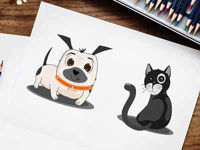 Free Cats and Dogs Vector Set