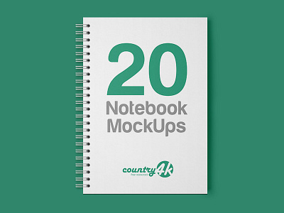 20 Premium and Free Notebook PSD MockUps