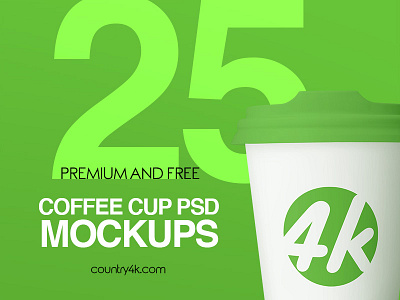 25 Premium and Free Coffee Cup PSD MockUps away bar brand branding coffee cup drink free freebie logo mockup mockups paper