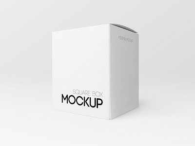 Free Square Box PSD MockUp in 4k box cardboard carton design free freebie minimalist mockup pack package product square